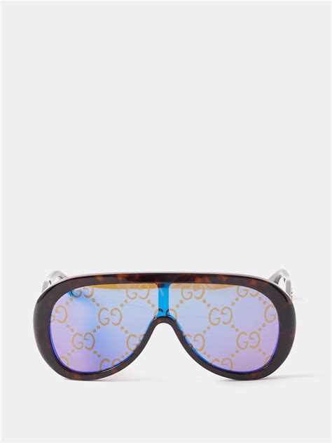 gucci mask-shaped frame sunglasses|gucci oversized mask sunglasses.